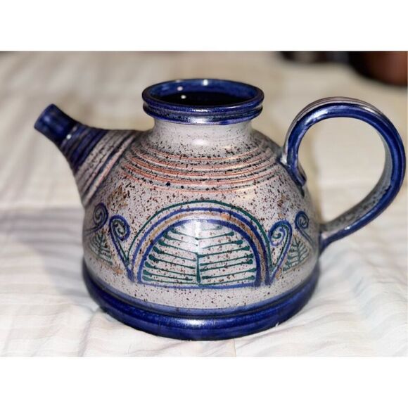 Deep blue gray vase pitcher pot decor - Picture 6 of 15